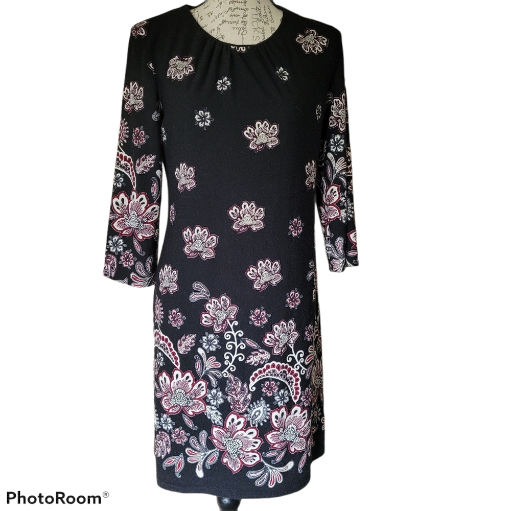 R&K Women's 3/4 Sleeve Floral Dress! NWT!